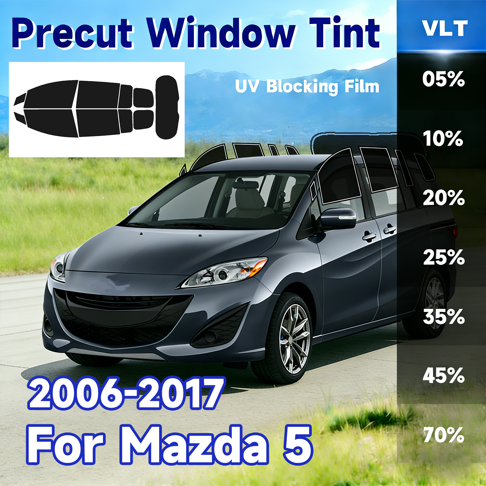 Precut Window Tint Car for Maz – Glass Protector Auto Bewertung und Preis
