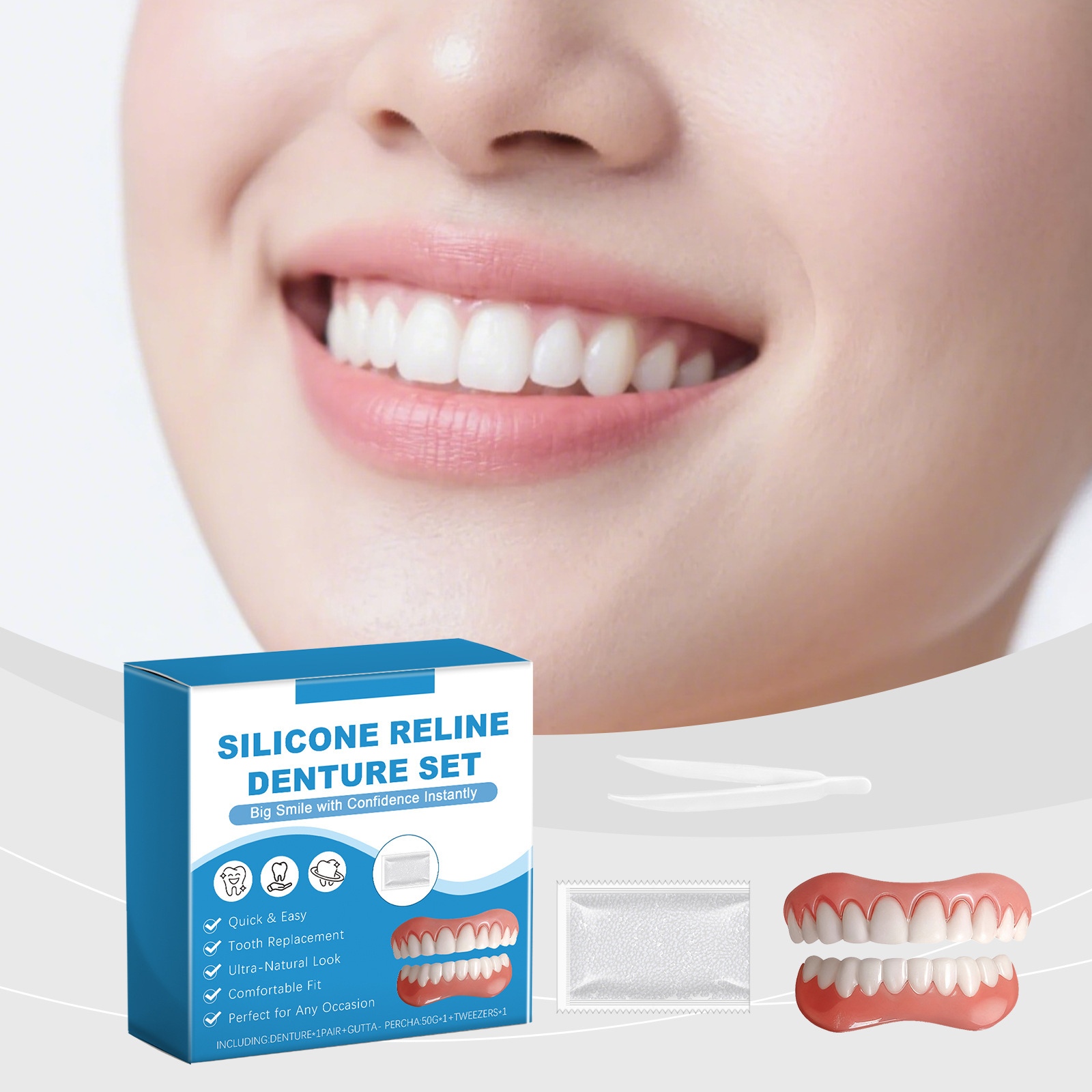 Denture Full Set Over Gums Kit – Full Cover Adhesive Bewertung und Preis