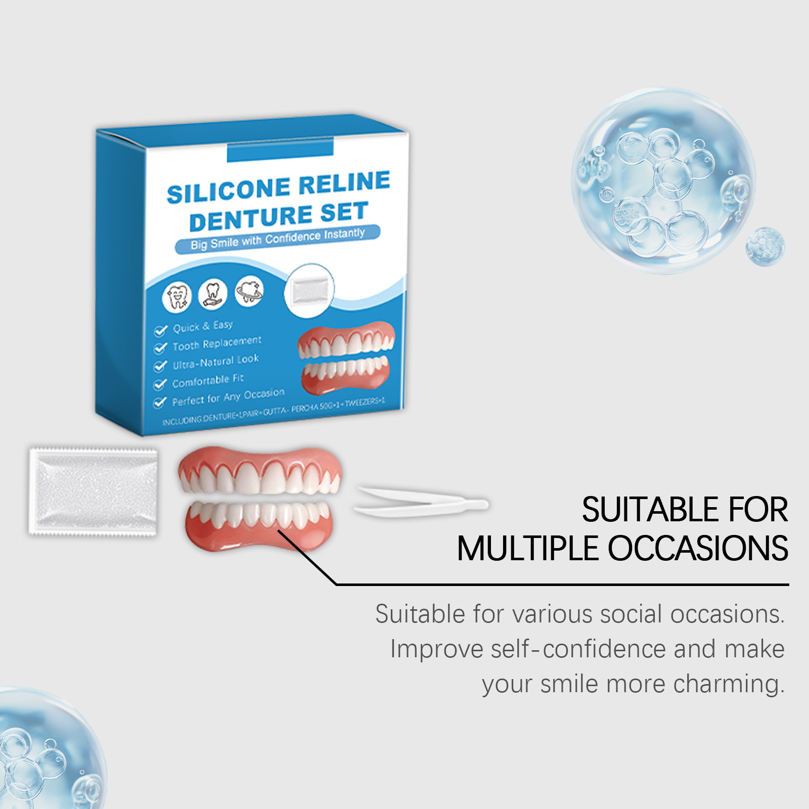 Denture Full Set Over Gums Kit – Full Cover Adhesive Bewertung und Preis